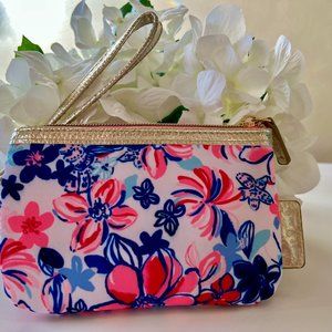 🌴Lilly Pulitzer Zip Top Wallet ~ Resort White Party Like a Lobstar🌴